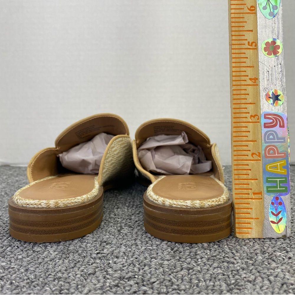 Nordstrom Rack Natural Woven Slip-On Mule Flats 9M Cream Tan Coastal Grandmother - Picture 9 of 10